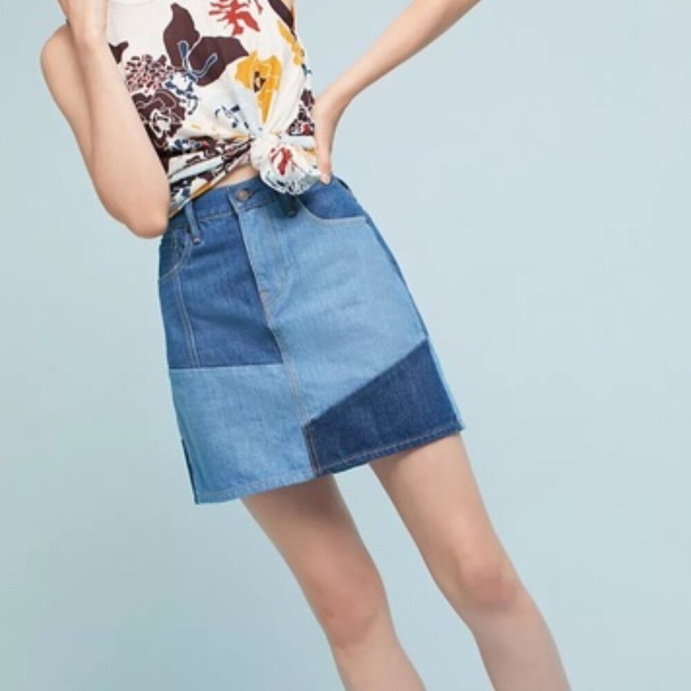Levi's  Premium Patchwork Denim Skirt - Size W27